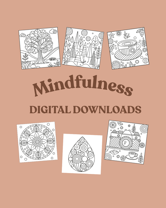 Mindfulness - 6 Digital Coloring Pages